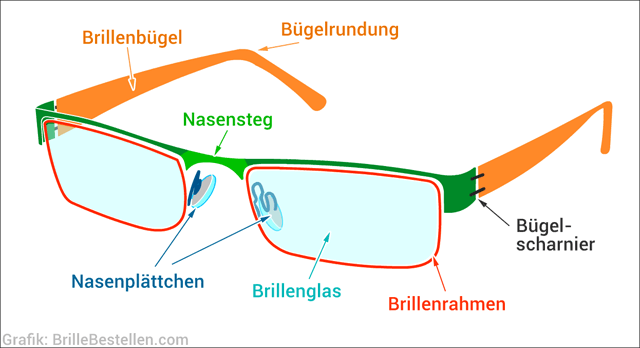 Bestandteile einer Brille (Aufbau)